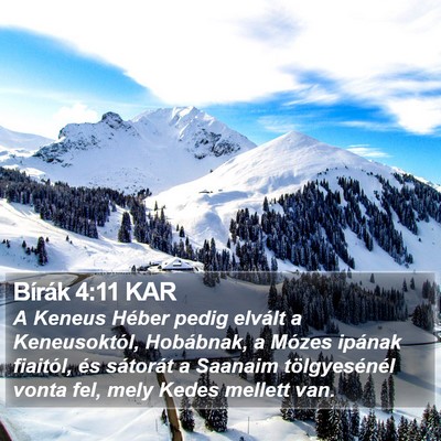 Bírák 4:11 KAR Bible Verse Image