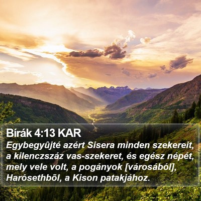 Bírák 4:13 KAR Bible Verse Image