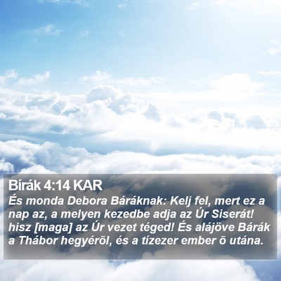 Bírák 4:14 KAR Bible Verse Image