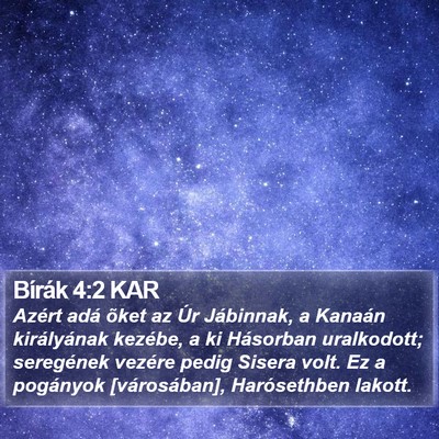 Bírák 4:2 KAR Bible Verse Image
