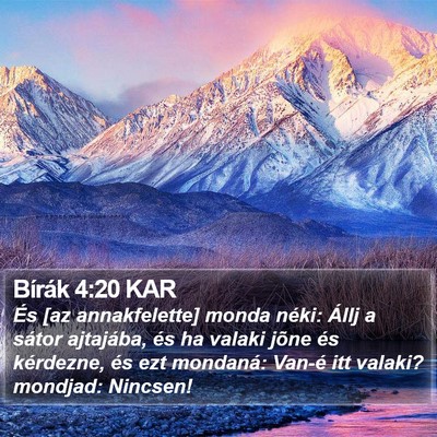 Bírák 4:20 KAR Bible Verse Image