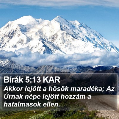 Bírák 5:13 KAR Bible Verse Image