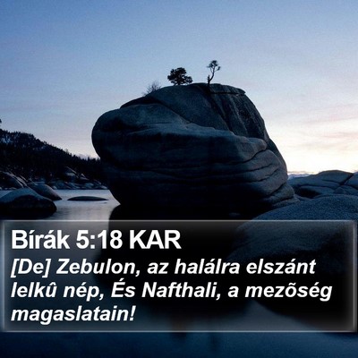 Bírák 5:18 KAR Bible Verse Image