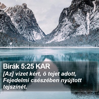 Bírák 5:25 KAR Bible Verse Image