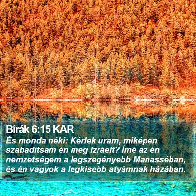 Bírák 6:15 KAR Bible Verse Image