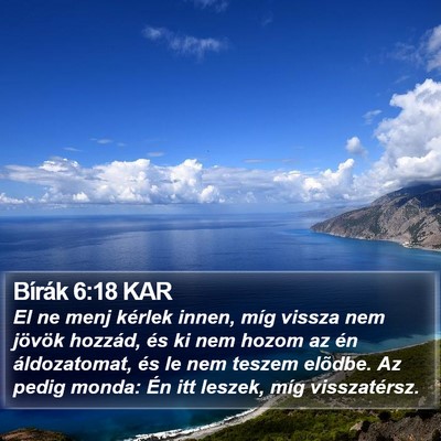 Bírák 6:18 KAR Bible Verse Image