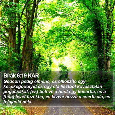 Bírák 6:19 KAR Bible Verse Image