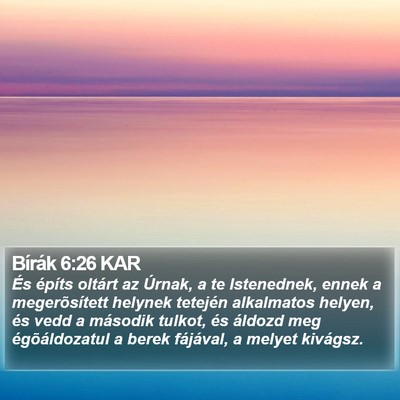 Bírák 6:26 KAR Bible Verse Image