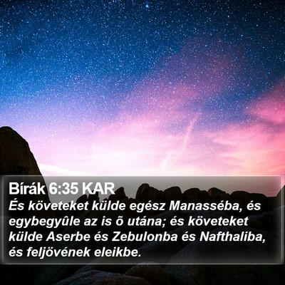 Bírák 6:35 KAR Bible Verse Image