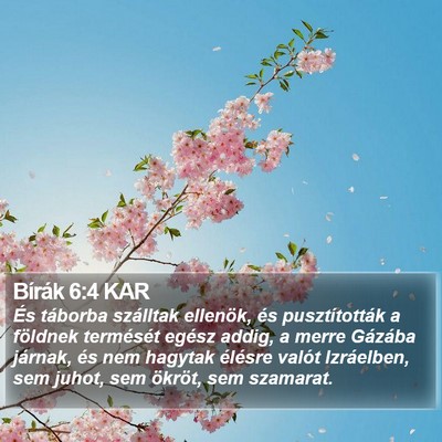 Bírák 6:4 KAR Bible Verse Image