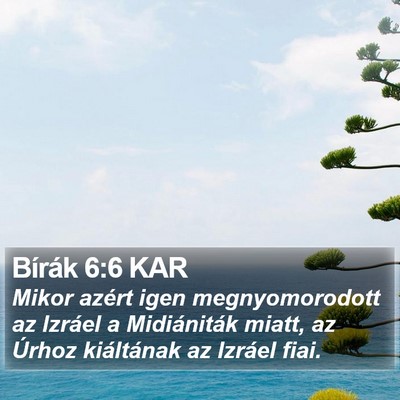 Bírák 6:6 KAR Bible Verse Image