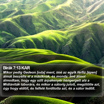 Bírák 7:13 KAR Bible Verse Image