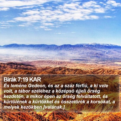 Bírák 7:19 KAR Bible Verse Image