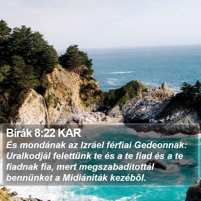 Bírák 8:22 KAR Bible Verse Image