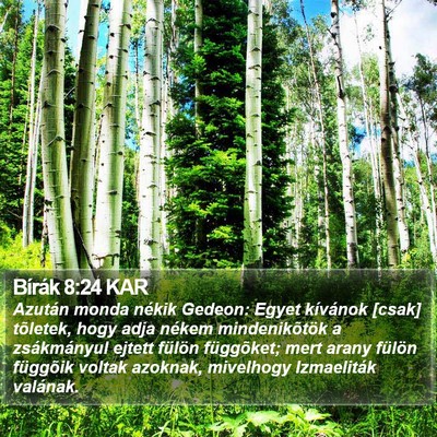 Bírák 8:24 KAR Bible Verse Image