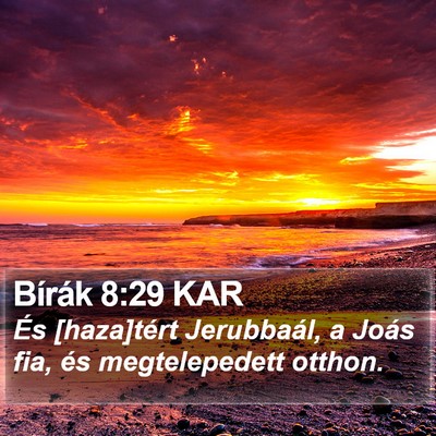 Bírák 8:29 KAR Bible Verse Image
