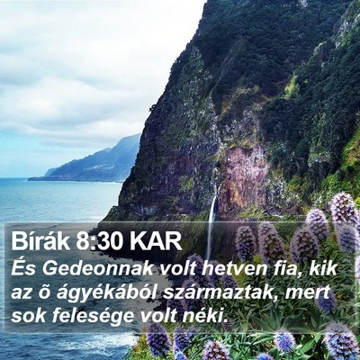 Bírák 8:30 KAR Bible Verse Image