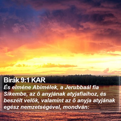 Bírák 9:1 KAR Bible Verse Image