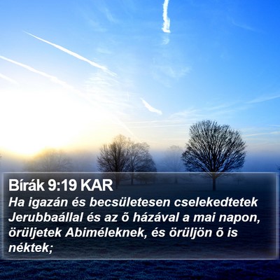 Bírák 9:19 KAR Bible Verse Image