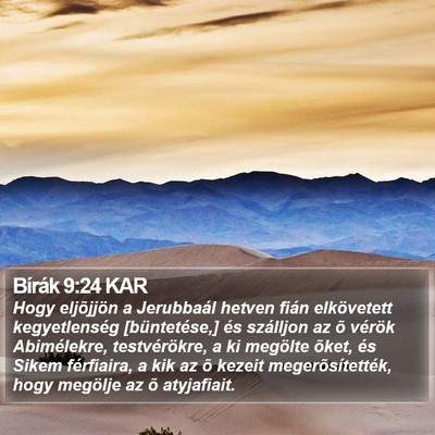 Bírák 9:24 KAR Bible Verse Image