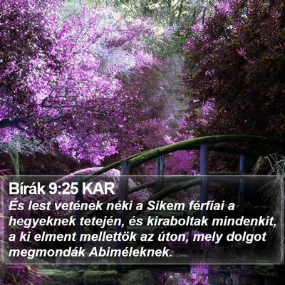 Bírák 9:25 KAR Bible Verse Image