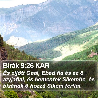 Bírák 9:26 KAR Bible Verse Image