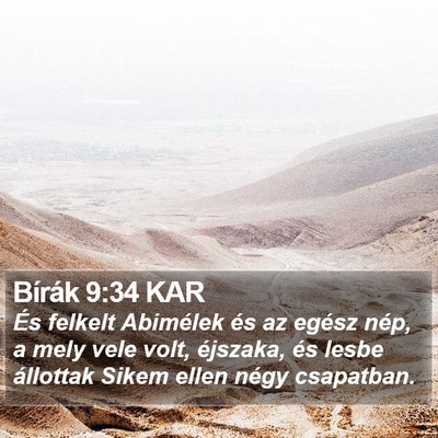 Bírák 9:34 KAR Bible Verse Image