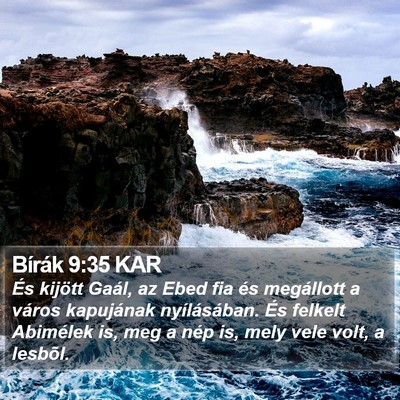 Bírák 9:35 KAR Bible Verse Image
