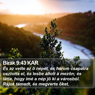 Bírák 9:43 KAR Bible Verse Image
