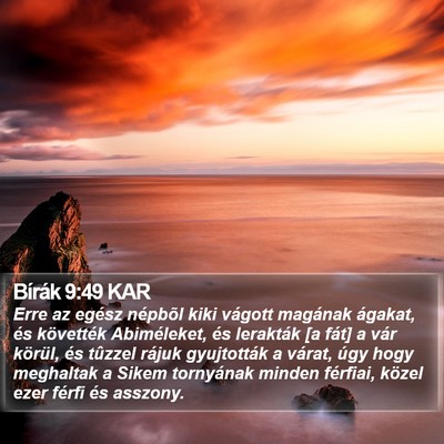 Bírák 9:49 KAR Bible Verse Image