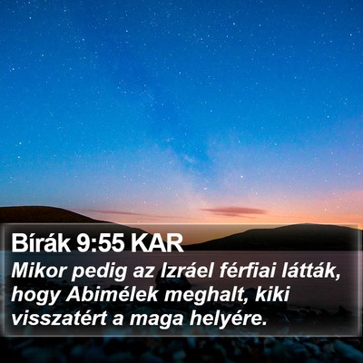Bírák 9:55 KAR Bible Verse Image