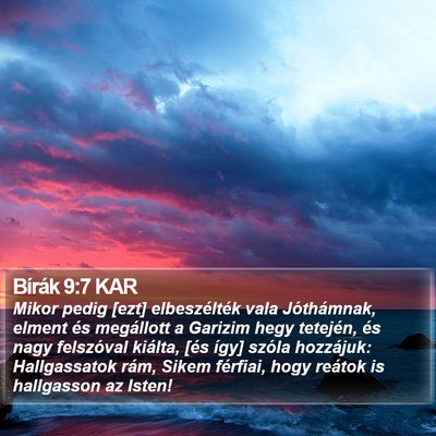 Bírák 9:7 KAR Bible Verse Image