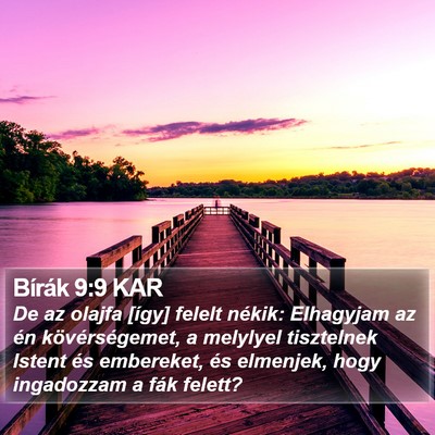 Bírák 9:9 KAR Bible Verse Image