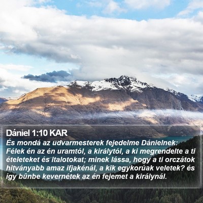 Dániel 1:10 KAR Bible Verse Image