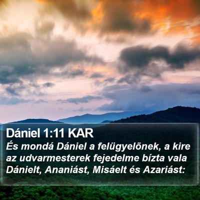 Dániel 1:11 KAR Bible Verse Image