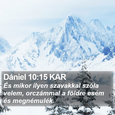 Dániel 10:15 KAR Bible Verse Image