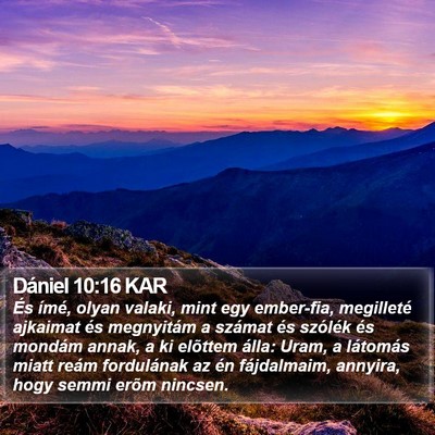 Dániel 10:16 KAR Bible Verse Image