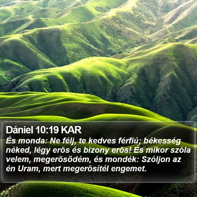 Dániel 10:19 KAR Bible Verse Image