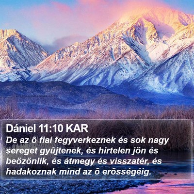Dániel 11:10 KAR Bible Verse Image