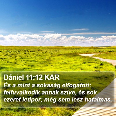 Dániel 11:12 KAR Bible Verse Image