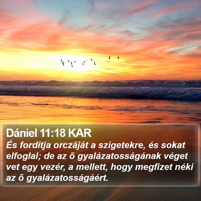 Dániel 11:18 KAR Bible Verse Image
