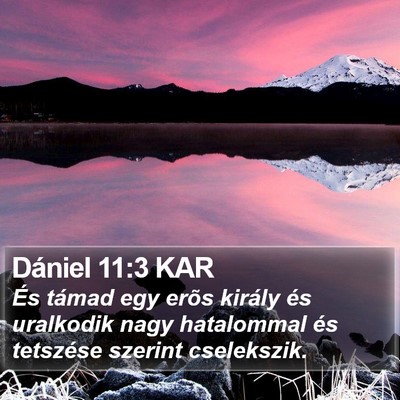 Dániel 11:3 KAR Bible Verse Image