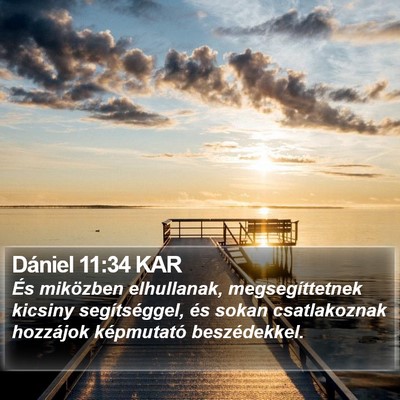 Dániel 11:34 KAR Bible Verse Image