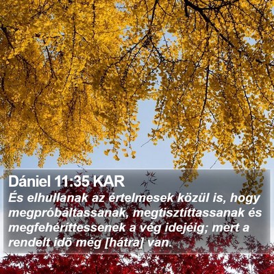 Dániel 11:35 KAR Bible Verse Image