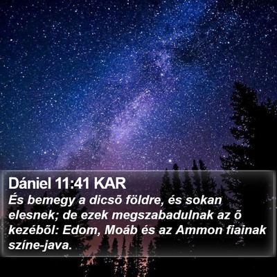 Dániel 11:41 KAR Bible Verse Image