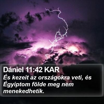 Dániel 11:42 KAR Bible Verse Image