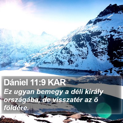Dániel 11:9 KAR Bible Verse Image
