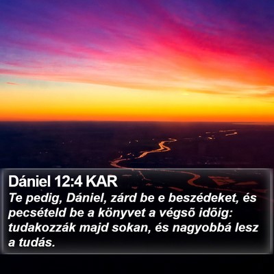 Dániel 12:4 KAR Bible Verse Image