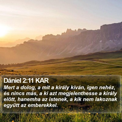 Dániel 2:11 KAR Bible Verse Image