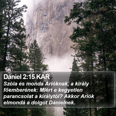 Dániel 2:15 KAR Bible Verse Image